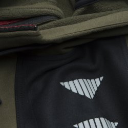 ENGEL Galaxy Sweat Cardigan med htte Forest Green/Sort 8820-233