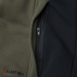 ENGEL Galaxy Sweat Cardigan med htte Forest Green/Sort 8820-233