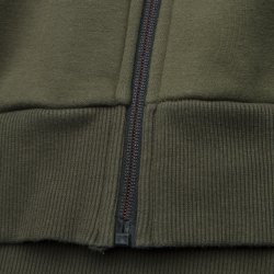 ENGEL Galaxy Sweat Cardigan med htte Forest Green/Sort 8820-233