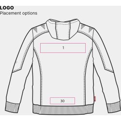ENGEL Galaxy Sweat Cardigan med hætte Hvid/Antrazitgrå 8820-233
