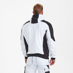 ENGEL Galaxy Sweat Cardigan med hætte Hvid/Antrazitgrå 8820-233