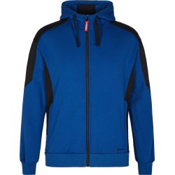 ENGEL Galaxy Sweat Cardigan med htte Surfer Blue/Sort 8820-233