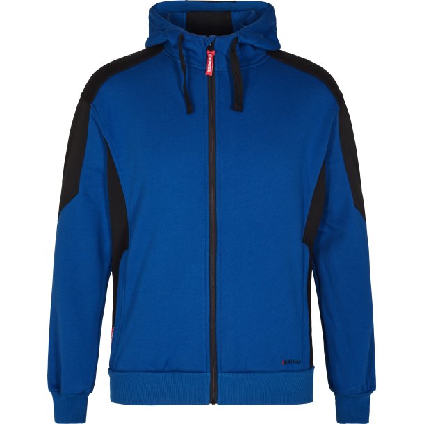 ENGEL Galaxy Sweat Cardigan med htte Surfer Blue/Sort 8820-233