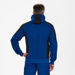 ENGEL Galaxy Sweat Cardigan med htte Surfer Blue/Sort 8820-233