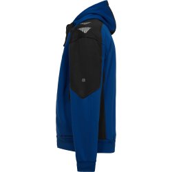 ENGEL Galaxy Sweat Cardigan med htte Surfer Blue/Sort 8820-233