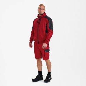 ENGEL Galaxy Sweat Cardigan med h�tte Tomato Red/AntrazitGr� 8820-233