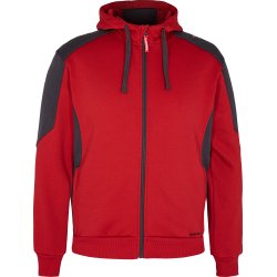 ENGEL Galaxy Sweat Cardigan med hætte Tomato Red/AntrazitGrå 8820-233