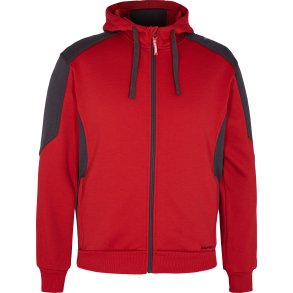 ENGEL Galaxy Sweat Cardigan med htte Tomato Red/AntrazitGr 8820-233