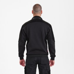 ENGEL Galaxy Sweat Cardigan med krave Antrazitgr/Sort 8830-233