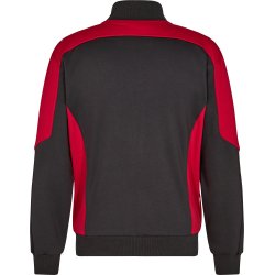 ENGEL Galaxy Sweat Cardigan med krave Antrazitgr�/Tomato Red 8830-233