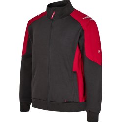 ENGEL Galaxy Sweat Cardigan med krave Antrazitgr�/Tomato Red 8830-233