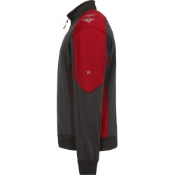 ENGEL Galaxy Sweat Cardigan med krave Antrazitgr�/Tomato Red 8830-233