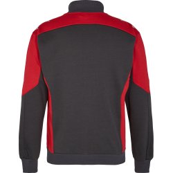 ENGEL Galaxy Sweat Cardigan med krave Antrazitgr/Tomato Red 8830-233