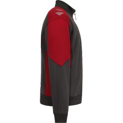 ENGEL Galaxy Sweat Cardigan med krave Antrazitgr/Tomato Red 8830-233