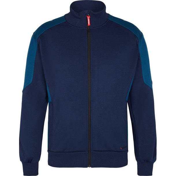 ENGEL Galaxy Sweat Cardigan med krave Blue Ink/Dark Petrol 8830-233
