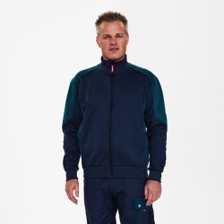 ENGEL Galaxy Sweat Cardigan med krave Blue Ink/Dark Petrol 8830-233