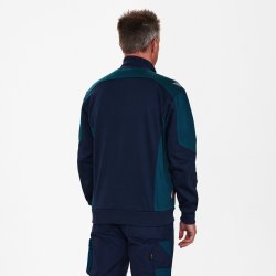 ENGEL Galaxy Sweat Cardigan med krave Blue Ink/Dark Petrol 8830-233