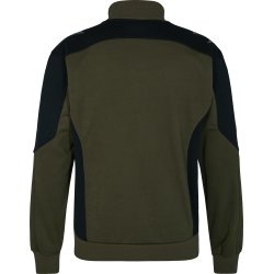 ENGEL Galaxy Sweat Cardigan med krave Forest Green/Sort 8830-233