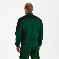 ENGEL Galaxy Sweat Cardigan med krave Grøn/Sort 8830-233