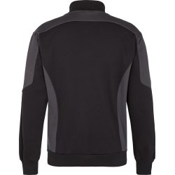 ENGEL Galaxy Sweat Cardigan med krave Sort/Antrazitgr 8830-233