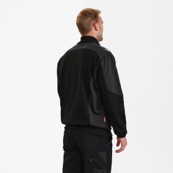 ENGEL Galaxy Sweat Cardigan med krave Sort/Antrazitgr 8830-233
