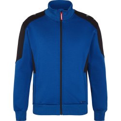 ENGEL Galaxy Sweat Cardigan med krave Surfer Blue/Sort 8830-233