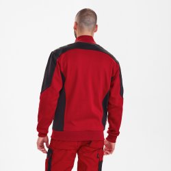 ENGEL Galaxy Sweat Cardigan med krave Tomato Red/AntrazitGrå 8830-233