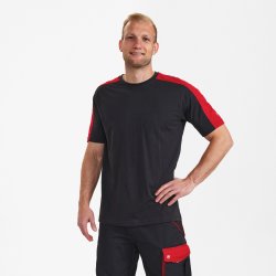 ENGEL Galaxy T-shirt Antrazitgr�/Tomato Red 9810-141