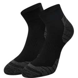 ENGEL Korte arbejdsstrømper til hverdagsbrug Black/Dark Grey Melange 9109-3