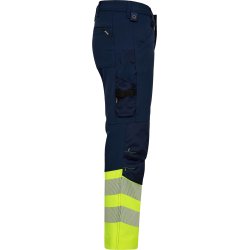 ENGEL Safety arbejdsbukser med 4-vejs str�k Blue Ink/Gul 2346-124