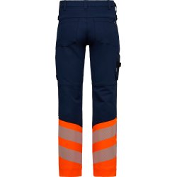 ENGEL Safety arbejdsbukser med 4-vejs str�k Blue Ink/Orange 2346-124