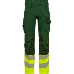 ENGEL Safety arbejdsbukser med 4-vejs str�k Green/Hivis yellow 2346-124