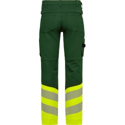 ENGEL Safety arbejdsbukser med 4-vejs str�k Green/Hivis yellow 2346-124