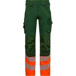 ENGEL Safety arbejdsbukser med 4-vejs str�k Gr�n/Orange 2346-124