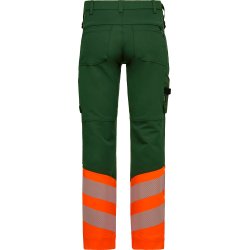ENGEL Safety arbejdsbukser med 4-vejs str�k Gr�n/Orange 2346-124