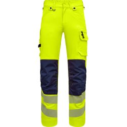 ENGEL Safety arbejdsbukser med 4-vejs str�k Gul/Blue Ink 2345-124