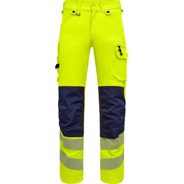 ENGEL Safety arbejdsbukser med 4-vejs str�k Gul/Blue Ink 2345-124