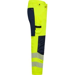 ENGEL Safety arbejdsbukser med 4-vejs str�k Gul/Blue Ink 2345-124
