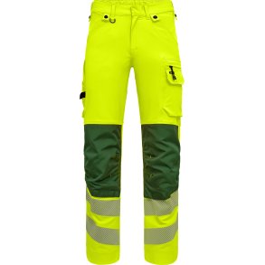 ENGEL Safety arbejdsbukser med 4-vejs str�k Gul/Gr�n 2345-124