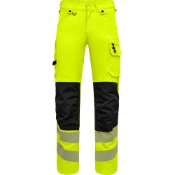 ENGEL Safety arbejdsbukser med 4-vejs str�k Gul/Sort 2345-124