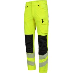 ENGEL Safety arbejdsbukser med 4-vejs str�k Gul/Sort 2345-124