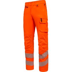 ENGEL Safety arbejdsbukser med 4-vejs str�k Hi-vis Orange 2345-124