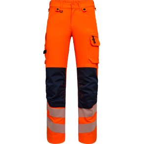 ENGEL Safety arbejdsbukser med 4-vejs strk Orange/Blue ink 2345-124