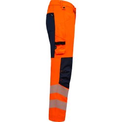 ENGEL Safety arbejdsbukser med 4-vejs strk Orange/Blue ink 2345-124