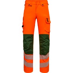 ENGEL Safety arbejdsbukser med 4-vejs str�k Orange/Gr�n 2345-124