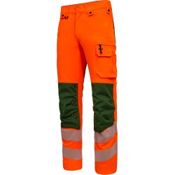 ENGEL Safety arbejdsbukser med 4-vejs str�k Orange/Gr�n 2345-124