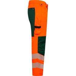 ENGEL Safety arbejdsbukser med 4-vejs str�k Orange/Gr�n 2345-124