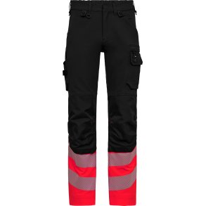 ENGEL Safety arbejdsbukser med 4-vejs str�k Sort/R�d 2346-124