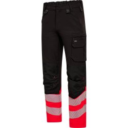 ENGEL Safety arbejdsbukser med 4-vejs str�k Sort/R�d 2346-124