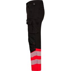 ENGEL Safety arbejdsbukser med 4-vejs str�k Sort/R�d 2346-124